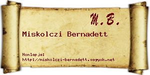 Miskolczi Bernadett névjegykártya